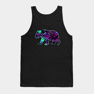 Neon Electric Bear Tank Top